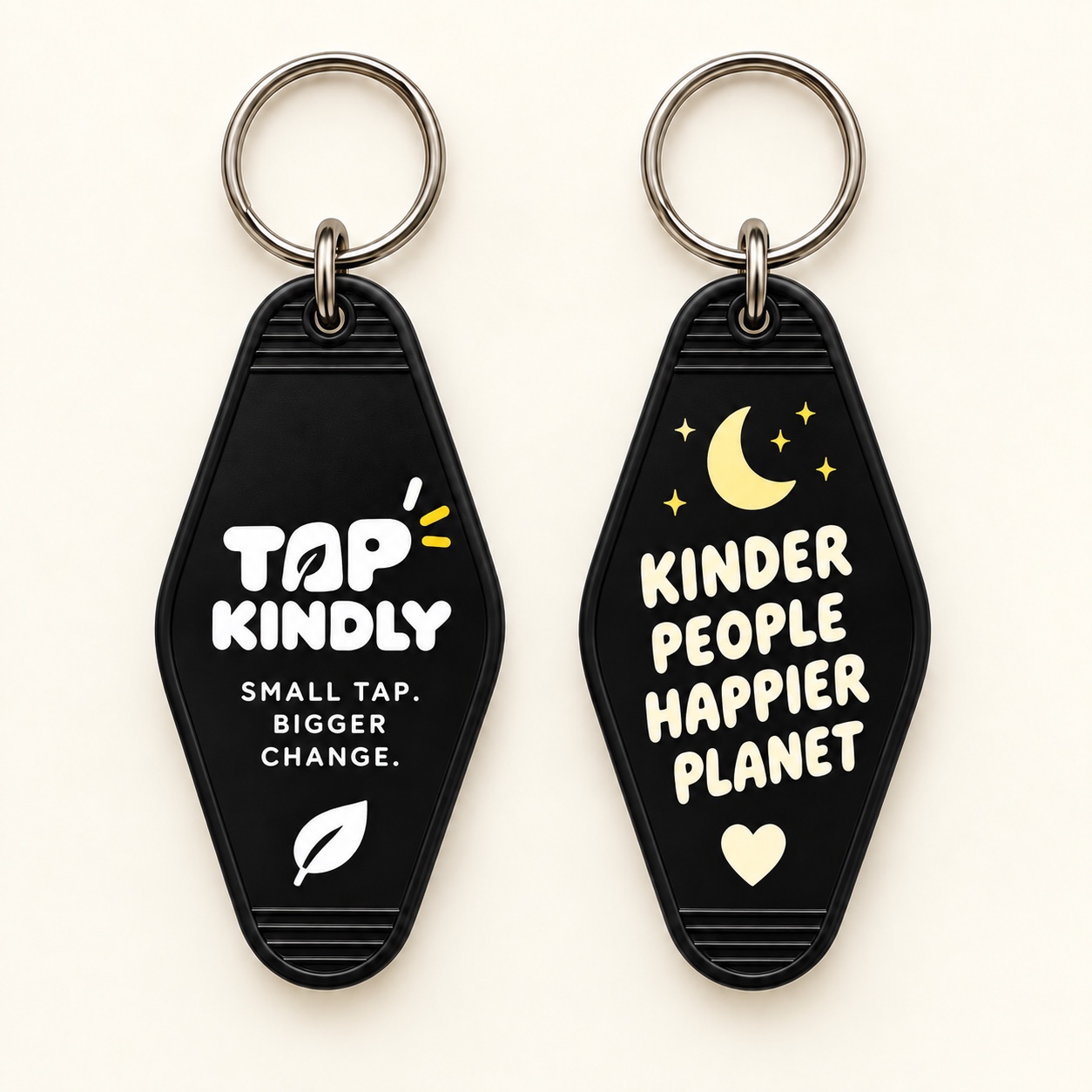 Black · Kinder planet NFC fob, front and back